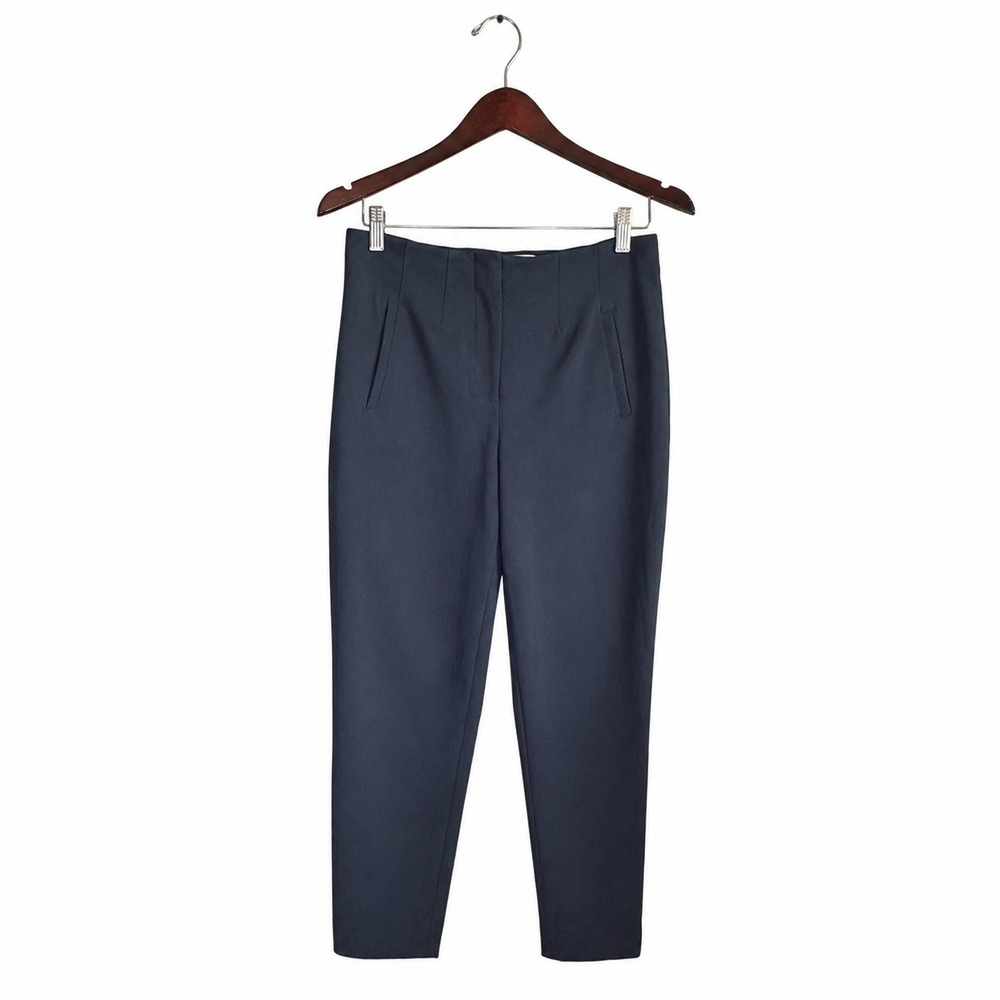 Veronica Beard Stila Pants Womens Size 6 Navy Slim Ankle Career Workwear Stretch - Picture 2 of 7